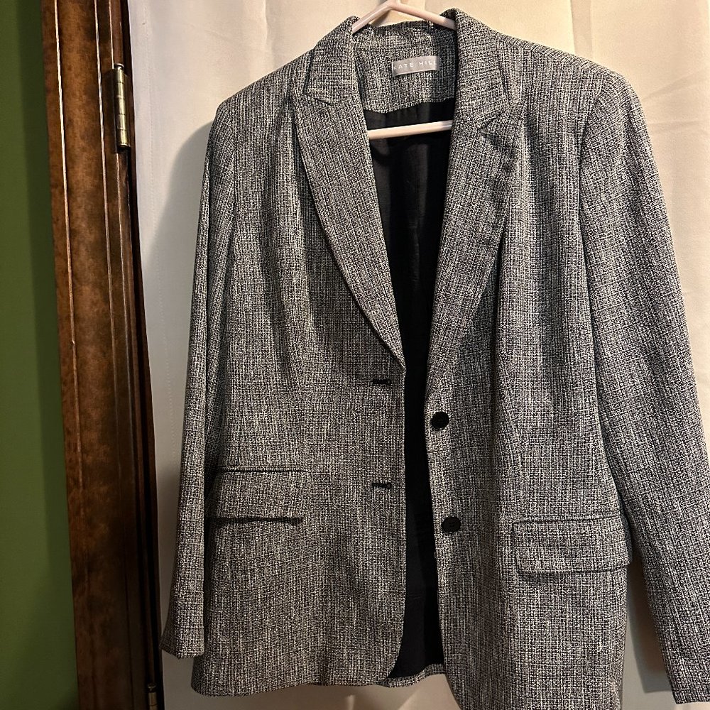 KATE Hill Black & Off White Blazer ~ Size 14